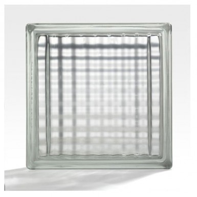 colorless 19 x 19 x 8 striped glass block