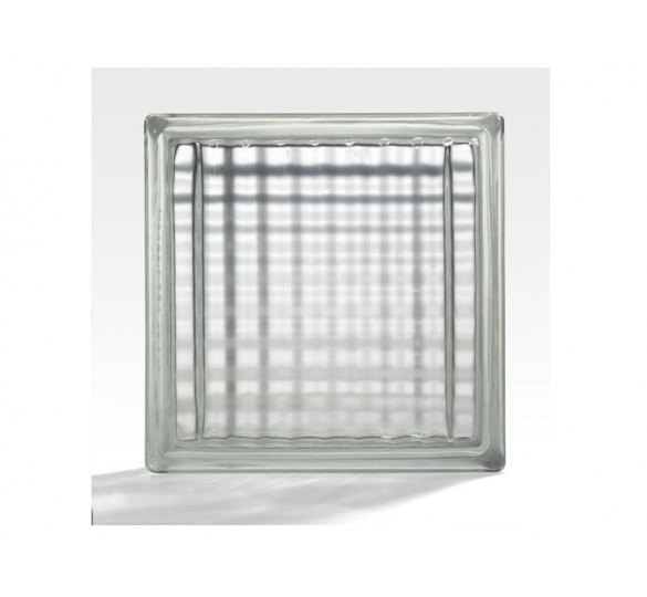 colorless 19 x 19 x 8 striped glass block colorless