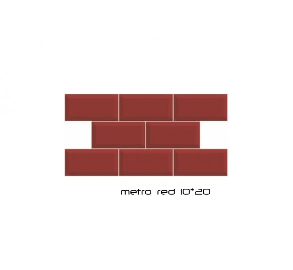 METRO FUEGO (RED) 10*20 BATHROOM TILES