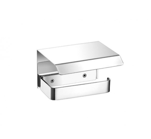 double toilet roll holder with cover aegean AEGEAN CHROME