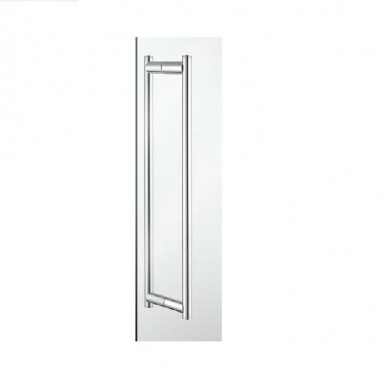 double glass door handle chrome 6.5x52cm