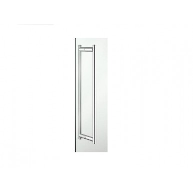 double glass door handle chrome 6.5x52cm