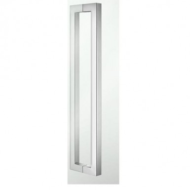 double glass door handle chrome 6.5x52.2cm