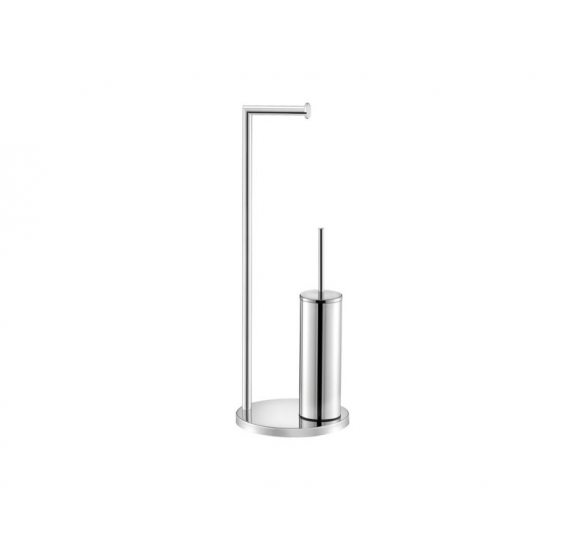 SANCO BRUSH AND PAPER HOLDER STAND CHROME 22X22X83CM PAPER HOLDER STANDS