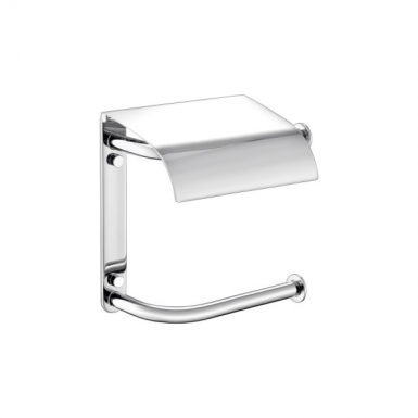 SANCO DOUBLE TOILET ROLL HOLDER WITH COVER CHROME 16.5X11X18.5 CM