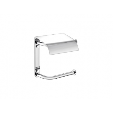 SANCO DOUBLE TOILET ROLL HOLDER WITH COVER CHROME 16.5X11X18.5 CM