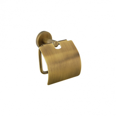 ERGON project toilet roll holder with cover bronze matt