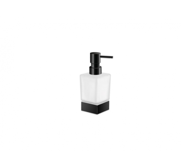 SANCO PORTABLE DISPENSER 6.5X6.5X16 CM GLASS HOLDER-SOAP DISH-DISPENSER