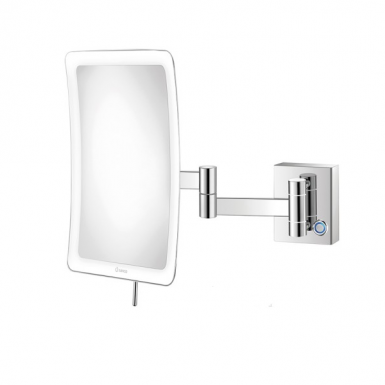 SANCO WALL MOUNTED COSMETIC MIRROR (X3) WITH LED MR LED-301-A03