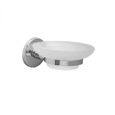 ASTRO soap dish holder frosted glass wall mounted