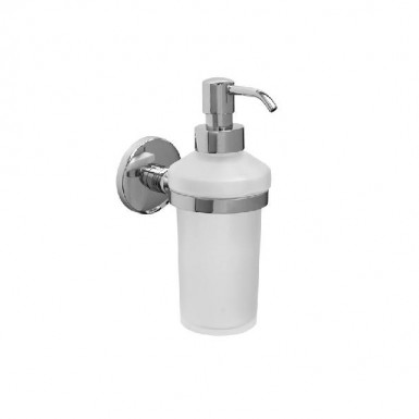 ASTRO soap dispenser frosted glass wall mounted chrome