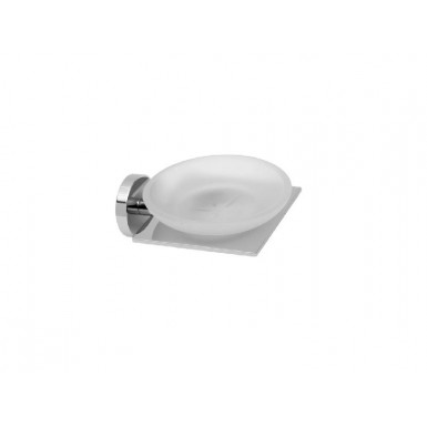 BLADE soap dish holder frosted glass wall mounted