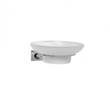 CIAO soap dish holder frosted glass wall mounted