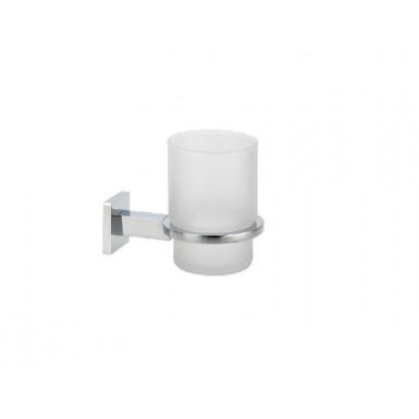 CUBE tumbler holder frosted glass wall mounted