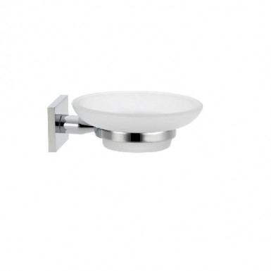 DELTA soap dish holder frosted glass wall mounted