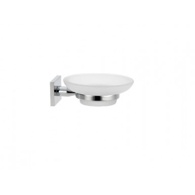 DELTA soap dish holder frosted glass wall mounted