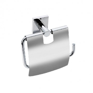 DELTA toilet roll holder with lid chrome
