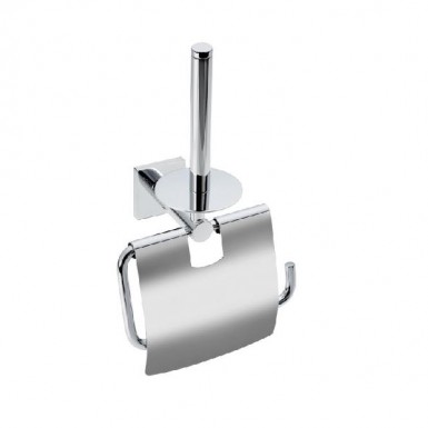 DELTA double toilet roll holder with lid chrome