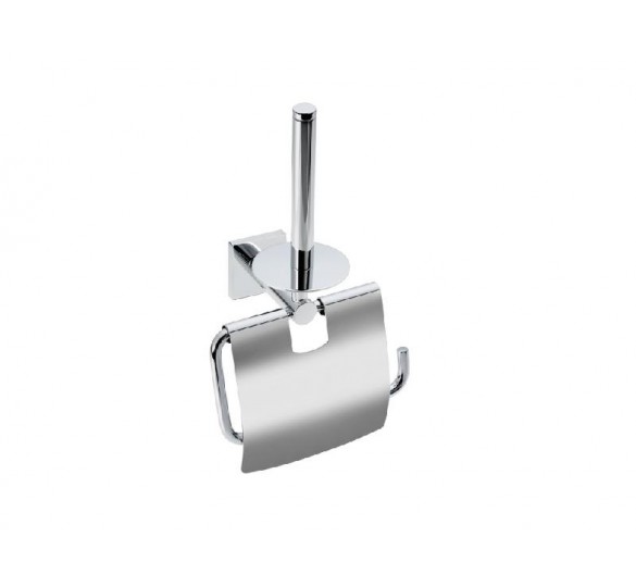 DELTA double toilet roll holder with lid chrome delta