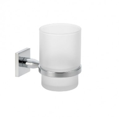 DELTA tumbler holder frosted glass wall mounted