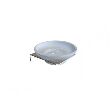 EPSILON soap dish holder frosted glass wall mounted