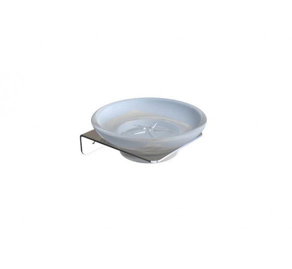 EPSILON soap dish holder frosted glass wall mounted epsilon