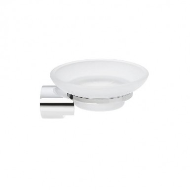 LAMDA soap dish holder frosted glass wall mounted