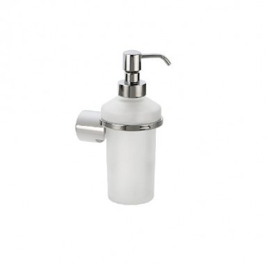LAMDA soap dispenser frosted glass wall mounted