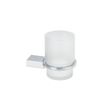OMEGA tumbler holder frosted glass wall mounted