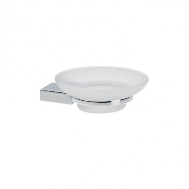 OMEGA soap dish holder frosted glass wall mounted