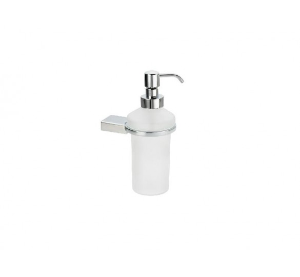 OMEGA soap dispenser frosted glass wall mounted chrome omega