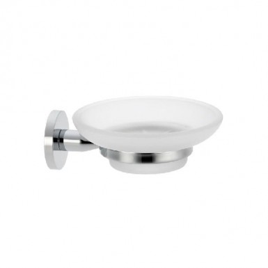 OMICRON soap dish holder frosted glass wall moumted