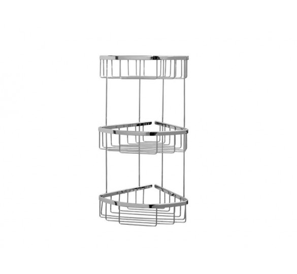 R-10 corner basket with three tiers chrome stainless chrome grills