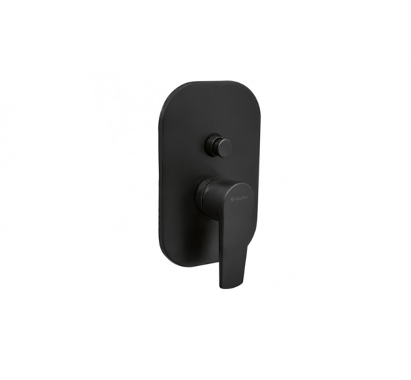 OPTIMA built-in 2 outlet shower faucet total black MOUNTED ON THE WALL