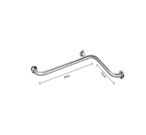 Support bar angle 86x52cm inox 304 special sanitaryware