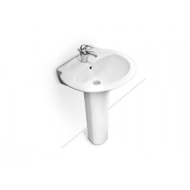 ORKIDE washbasin with column 60 * 51 * 16 cm