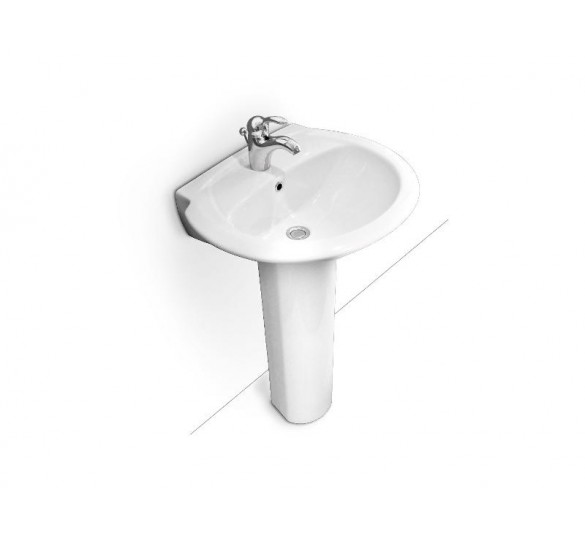 ORKIDE washbasin with column 60 * 51 * 16 cm serel Sanitary Ware - AGGELOPOULOS SANITARY WARE S.A.