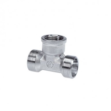 T-PIECE COMPRESSION FITTING BRASS FORM