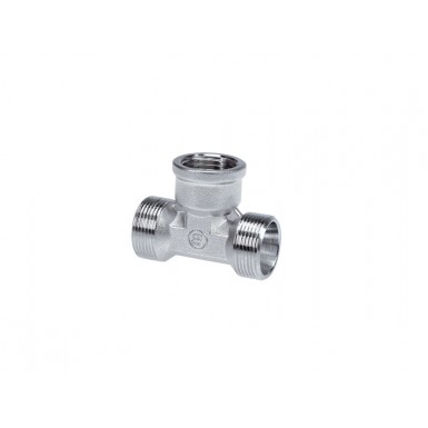 T-PIECE COMPRESSION FITTING BRASS FORM