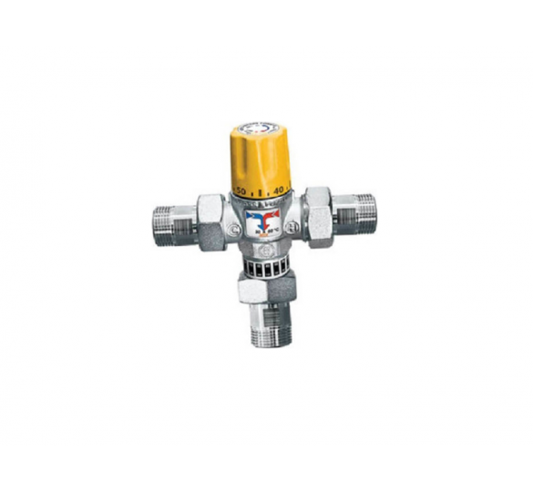 Three-way thermostatic mixing valve 1/2 Brass Form 6012 MINI-BALL VALVES Sanitary Ware - AGGELOPOULOS SANITARY WARE S.A.
