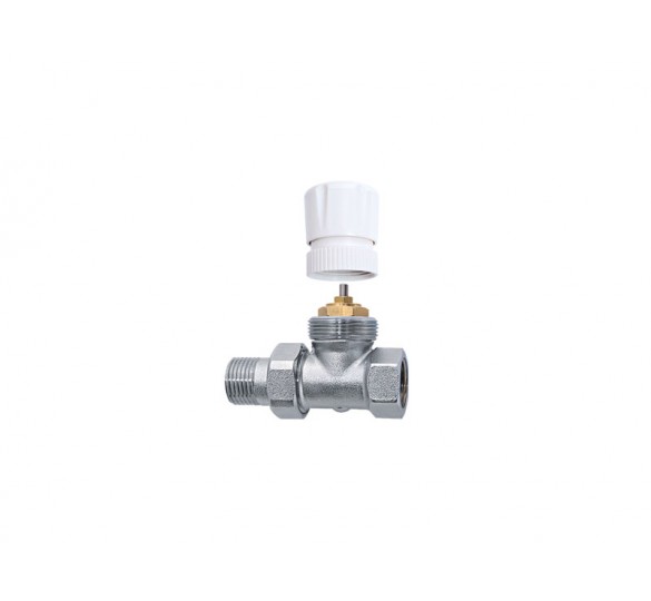 STRAIGHT THERMOSTATIC VALVE DOUBLE PIPES BRASS FORM RADIATOR VALVES Sanitary Ware - AGGELOPOULOS SANITARY WARE S.A.