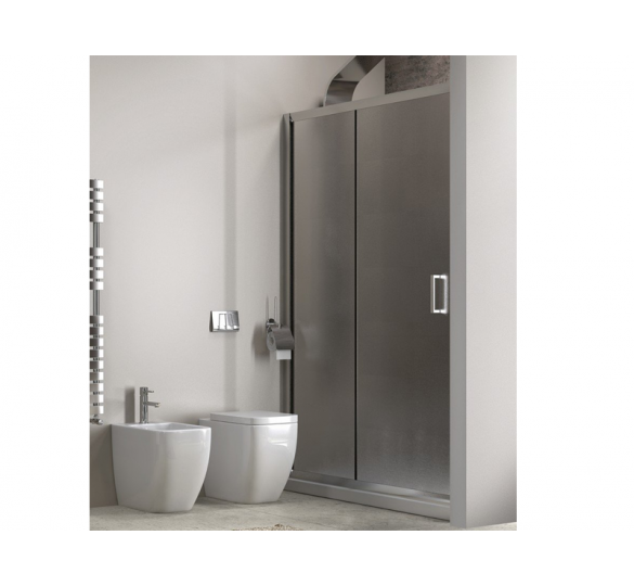 NEW FLORA 500 SINGLE SLIDING DOOR FABRIC Karag box square Sanitary Ware - AGGELOPOULOS SANITARY WARE S.A.