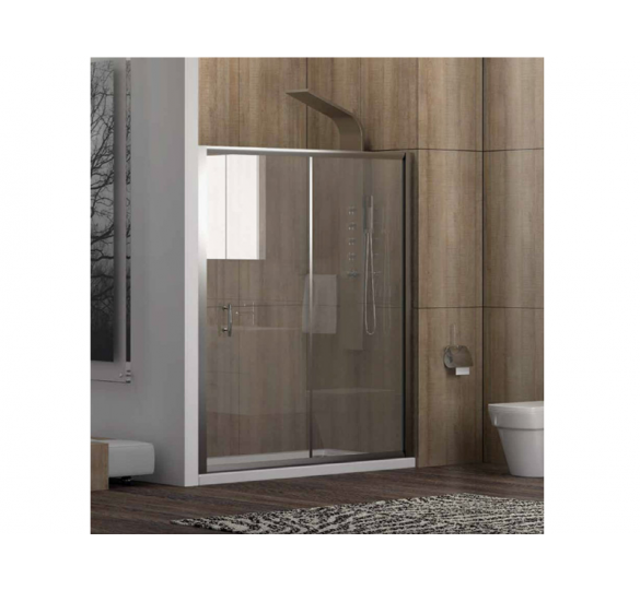 FLORA 500 + SN-10 SINGLE SLIDING DOOR + SIDE PANEL Karag box square Sanitary Ware - AGGELOPOULOS SANITARY WARE S.A.