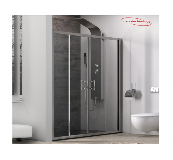 FLORA 600 + SN-10 DOUBLE SLIDING DOOR + SIDE PANEL Karag box square Sanitary Ware - AGGELOPOULOS SANITARY WARE S.A.
