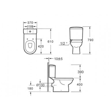 AMFIPOLIS compact toilet TR A206