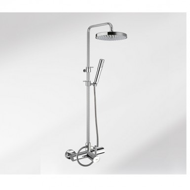 faucet tech shower with chrome column