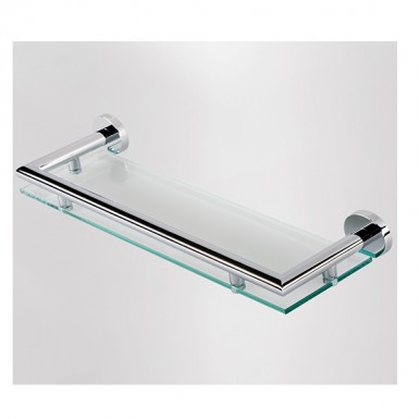 glass shelf with chrome 35χ12