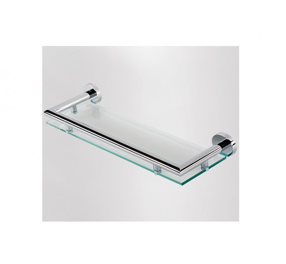 glass shelf with chrome 35χ12 nemox Sanitary Ware - AGGELOPOULOS SANITARY WARE S.A.