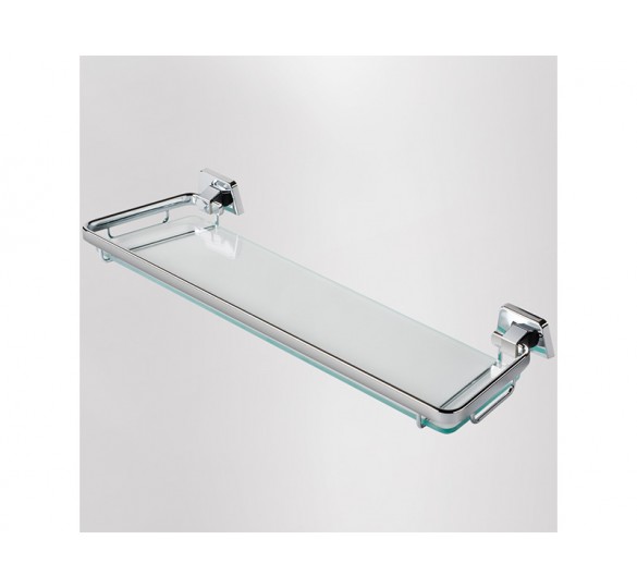 shelf with glass 0.50 cm chrome standard hotelai 3 Sanitary Ware - AGGELOPOULOS SANITARY WARE S.A.