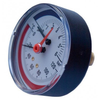 μανόμετρο πλάτης θερμοκρασίας-πίεσης 1/4 Φ60